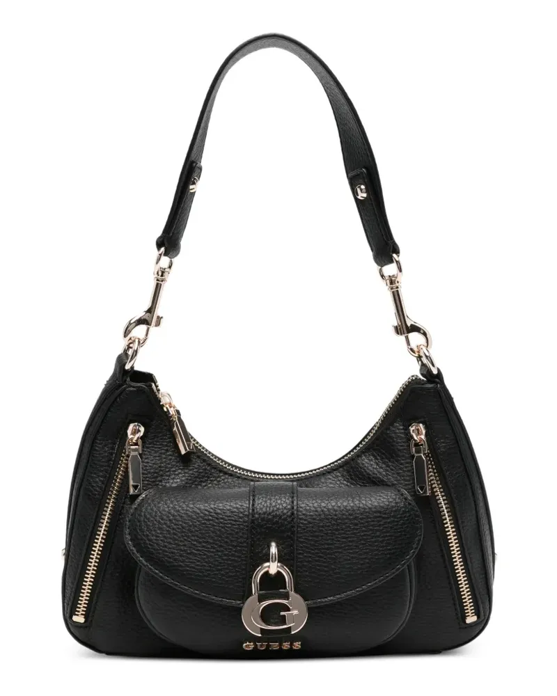 Guess Jessa Schultertasche mit Logo - Schwarz Schwarz