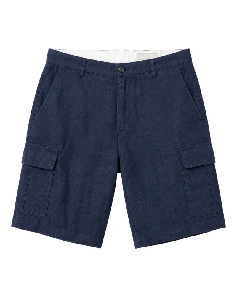 Seventy linen cargo shorts - Blau Blau