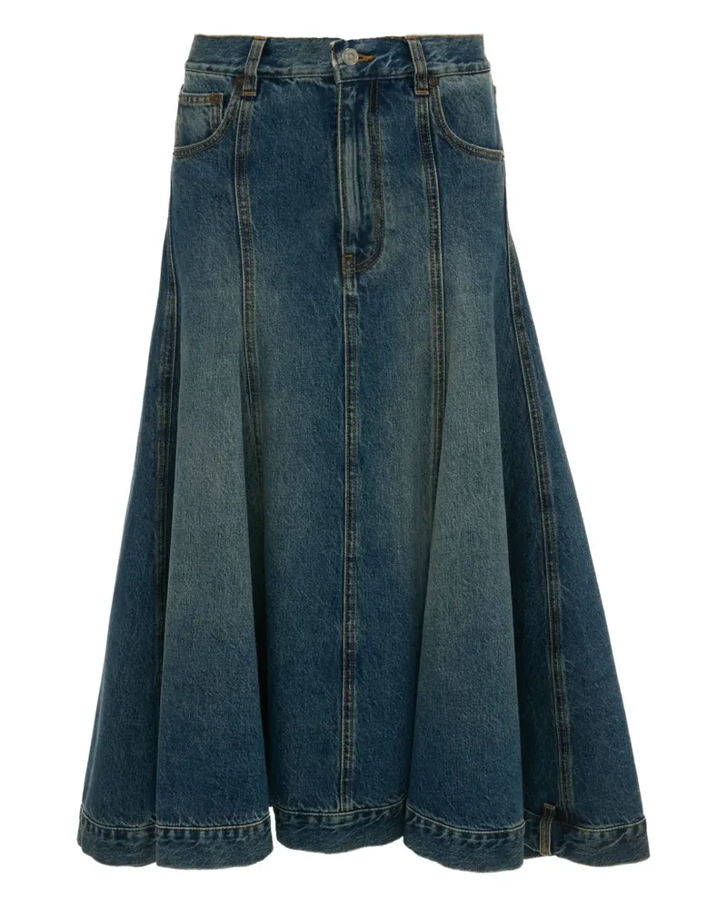 Victoria Beckham Ausgestellter Rock mit Einsätzen - Blau Blau