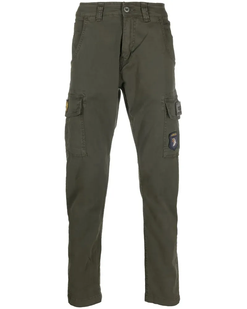 Alpha Industries Cargohose mit Logo-Patch - Grau Grau
