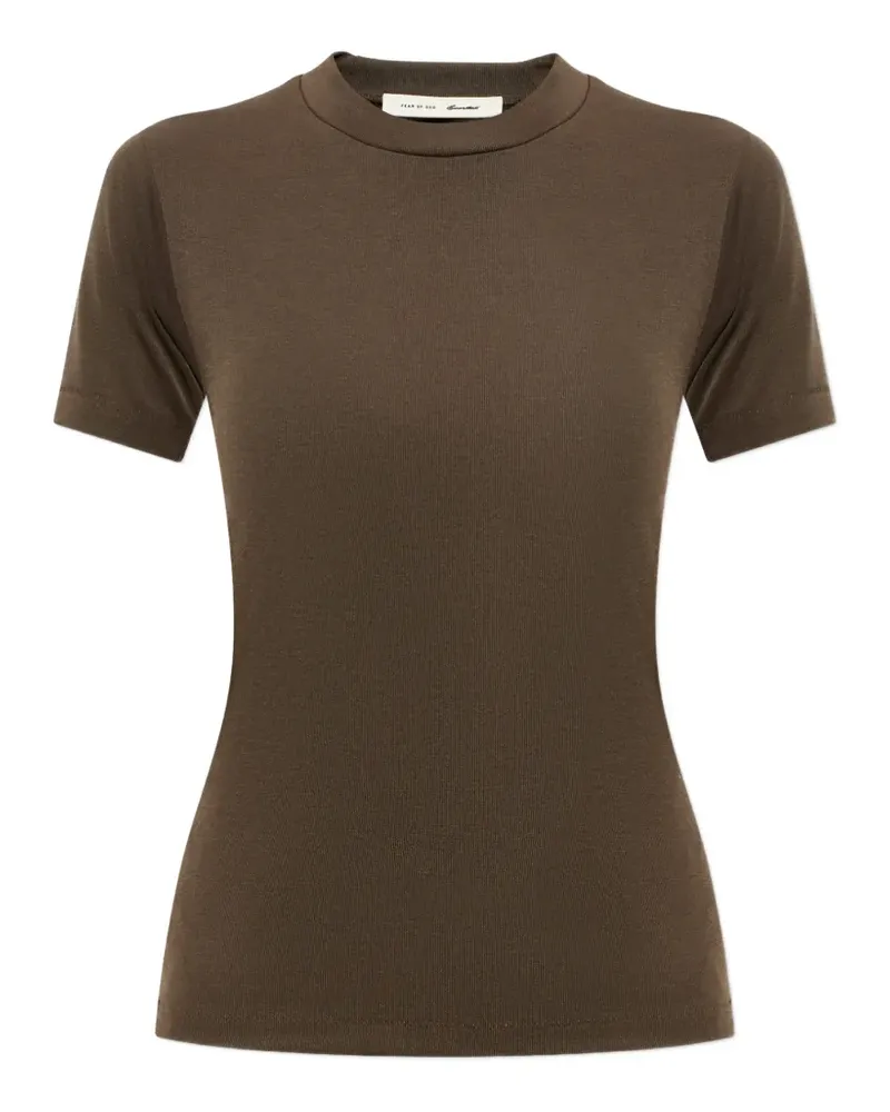 Fear of God logo-patch T-shirt - Braun Braun