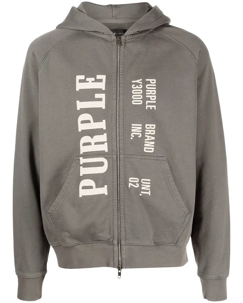 PURPLE BRAND History Kapuzenjacke - Grau Grau
