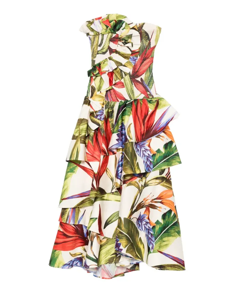 FARM Rio off-shoulder midi dress - Nude Nude