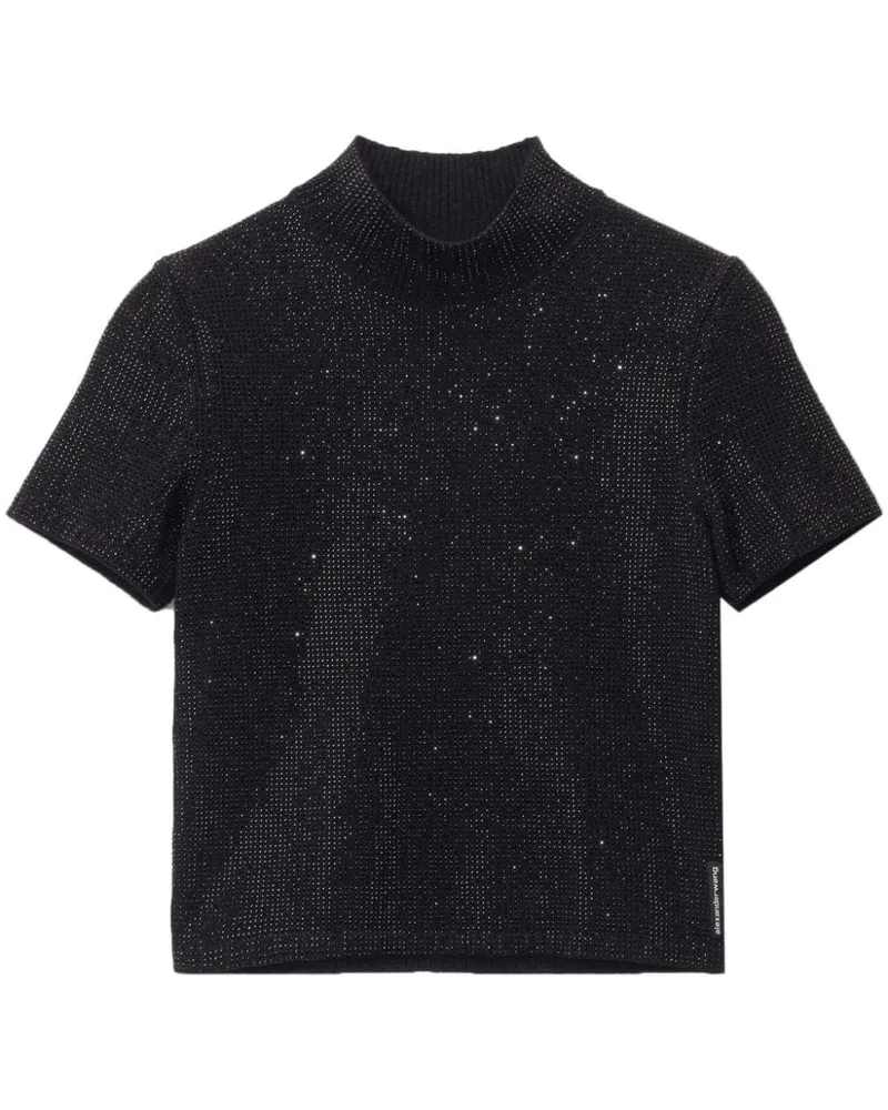 Alexander Wang Hotfix-Top mit Kristallverzierung - Schwarz Schwarz