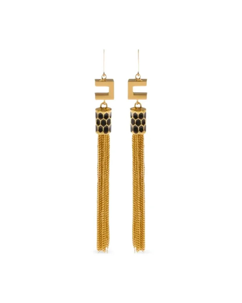 Elisabetta Franchi honeycomb-detail earrings - Gold Gold
