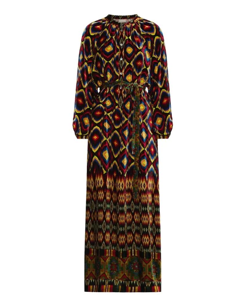 Pierre-Louis Mascia Kanada Maxikleid mit Print - Schwarz Schwarz