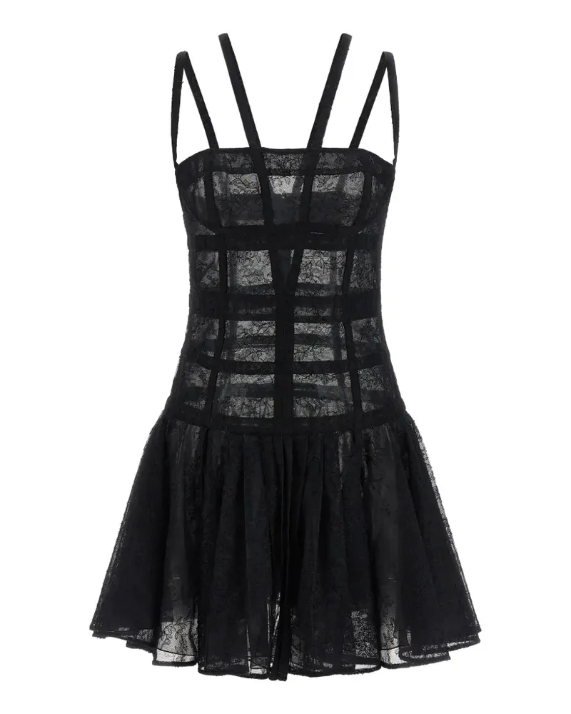 Giovanni Bedin lace bustier mini dress - Schwarz Schwarz