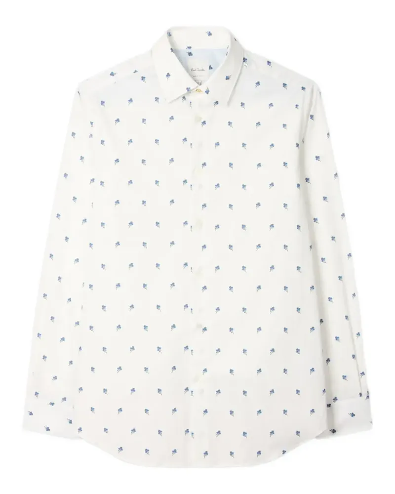 Paul Smith Ditsy Flower Hemd - Weiß Weiß