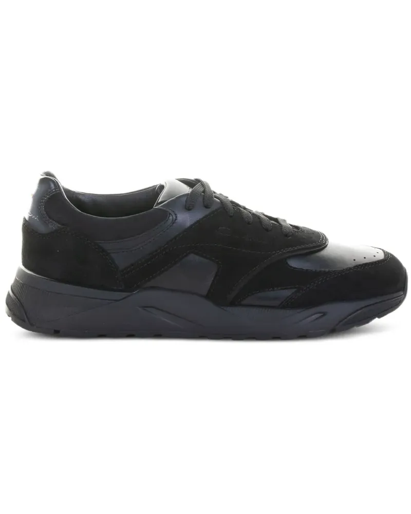 Santoni Sneakers aus Leder - Schwarz Schwarz