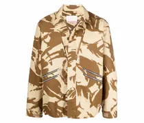 Jacke mit Camouflage-Print - Nude