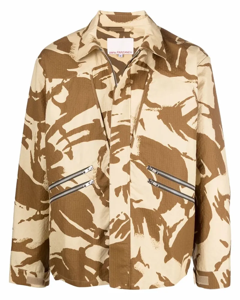 Paria Farzaneh Jacke mit Camouflage-Print - Nude Nude