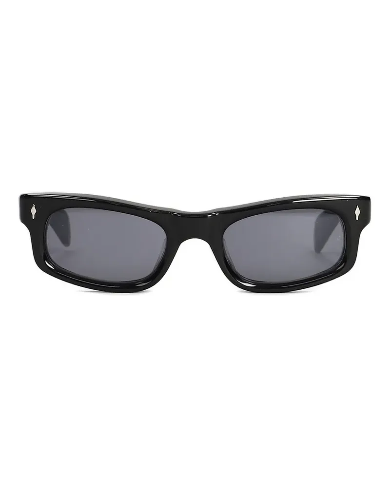 Jacques Marie Mage Initials rectangle-frame sunglasses - Schwarz Schwarz