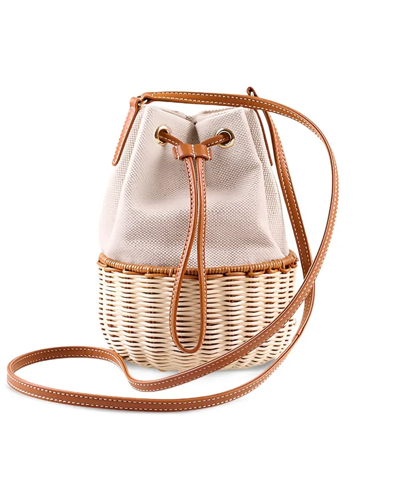 Rodo Adria Wicker Beuteltasche - Braun Braun