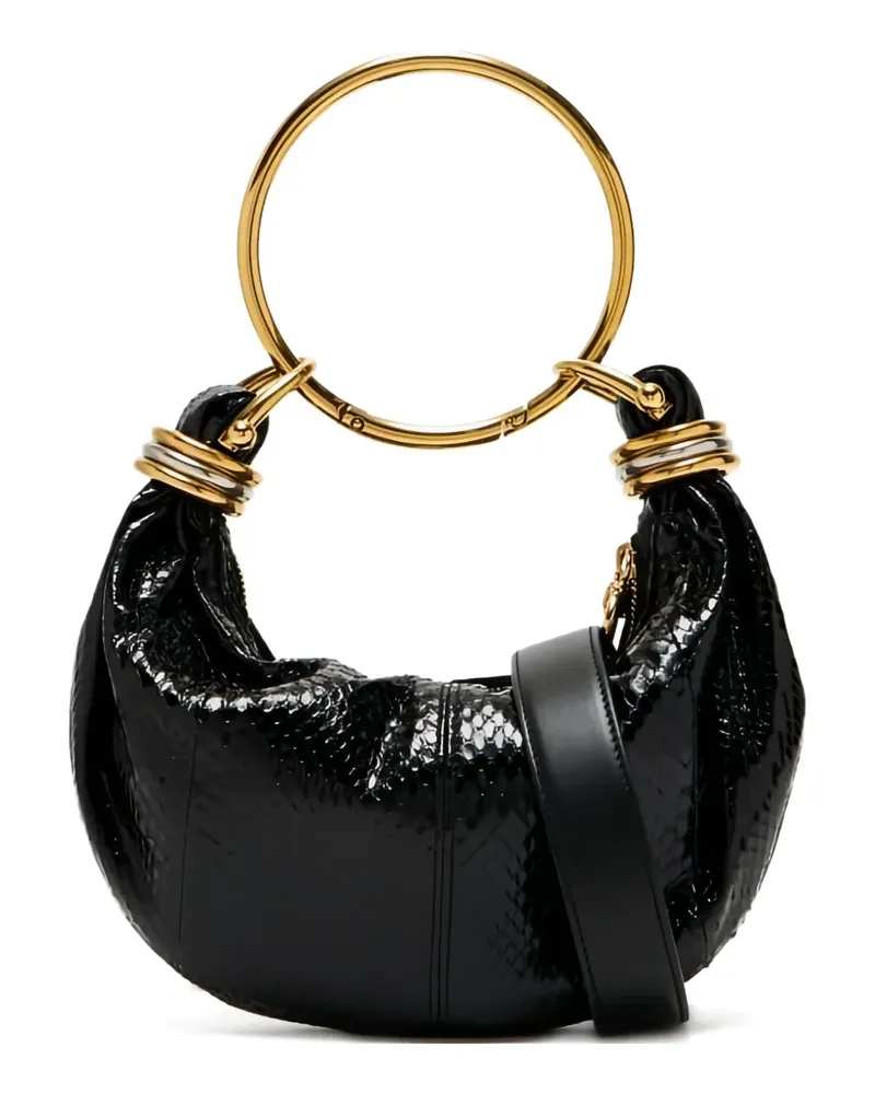 Chloé Puffärmel-Schultertasche aus Leder - Schwarz Schwarz