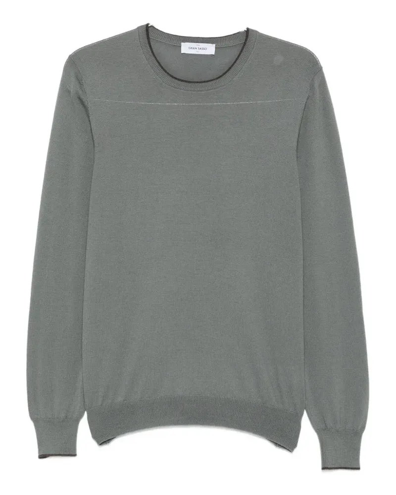 Gran Sasso Pullover mit Ellenbogen-Patches - Grau Grau