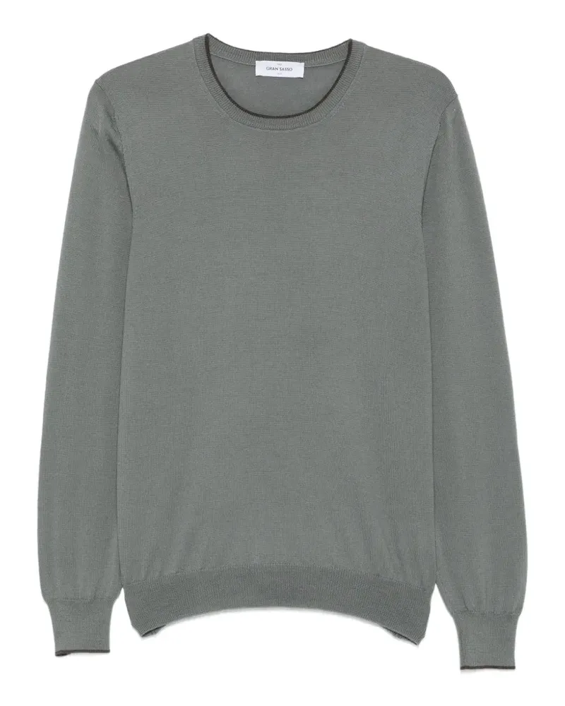 Gran Sasso Pullover mit Ellenbogen-Patches - Grau Grau