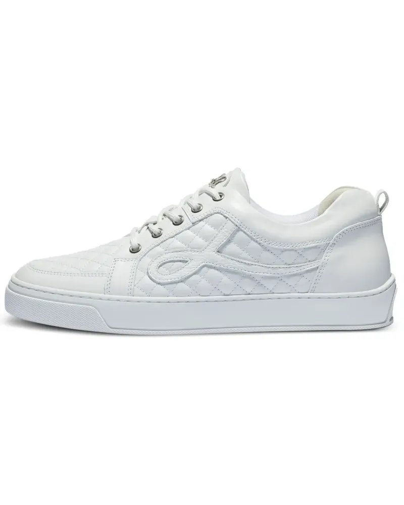 Leandro Lopes Ezio Sneakers mit gestepptem Detail - Weiß Weiß