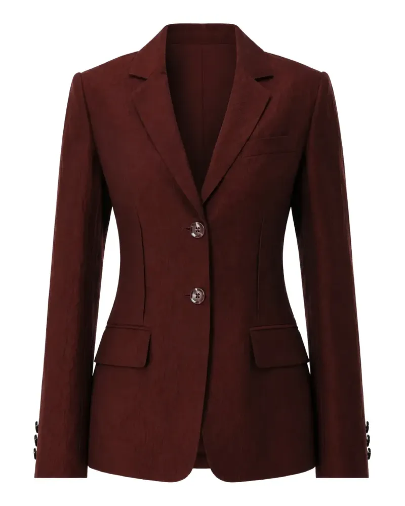 Jason Wu crinkled-satin single-breasted blazer - Rot Rot