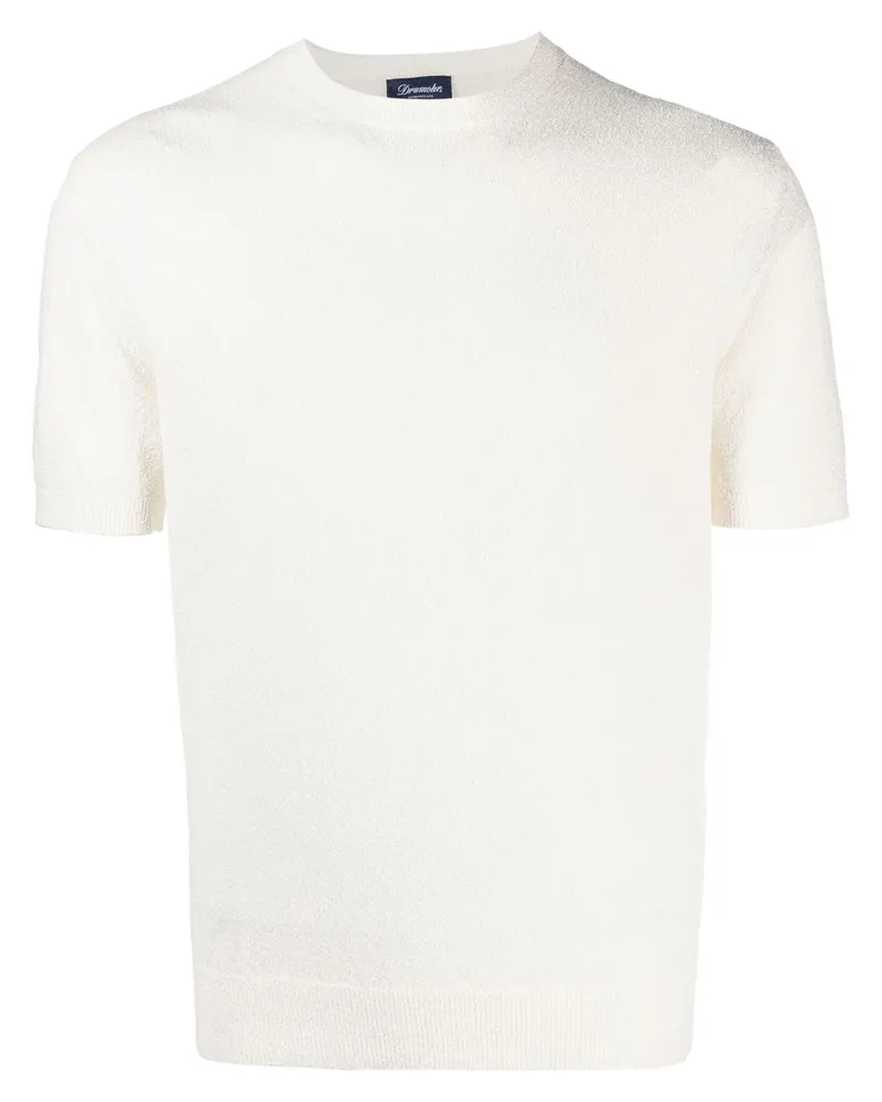 Drumohr Kurzärmeliger Pullover Weiß