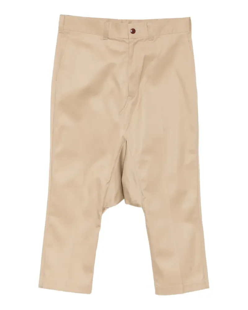 Junya Watanabe drop-crotch cropped trousers - Nude Nude