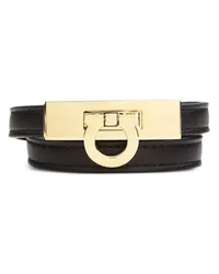 Ferragamo Gancini Armband mit Twist-Detail Schwarz