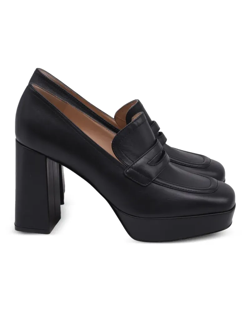 Gianvito Rossi Rouen Loafer mit Plateau - Schwarz Schwarz