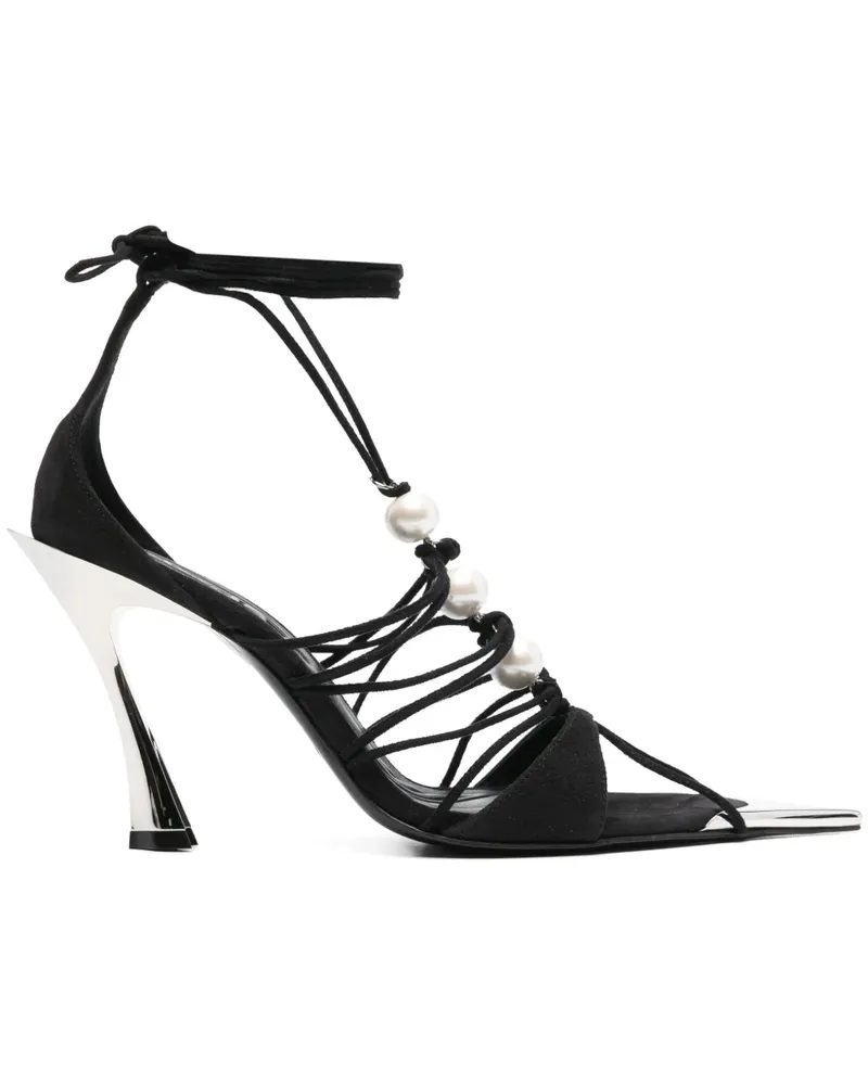 Thierry Mugler Fang Sandalen 100mm - Schwarz Schwarz