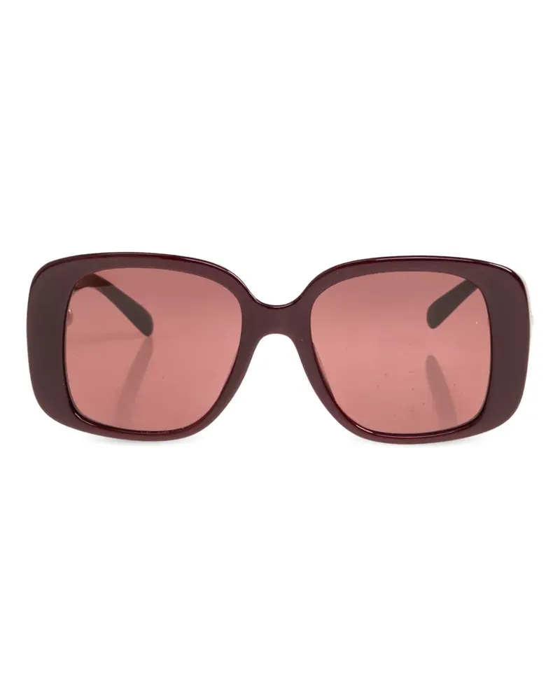 Tory Burch Sonnenbrille mit geometrischem Gestell - Rot Rot
