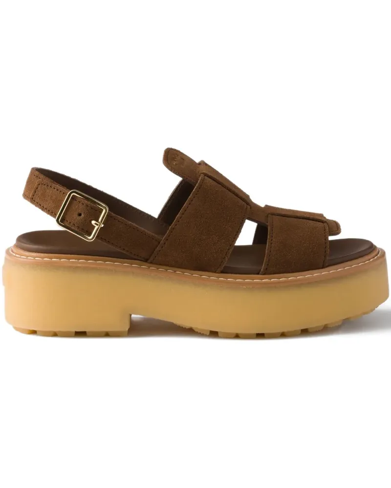 Prada Sandalen aus Wildleder - Braun Braun