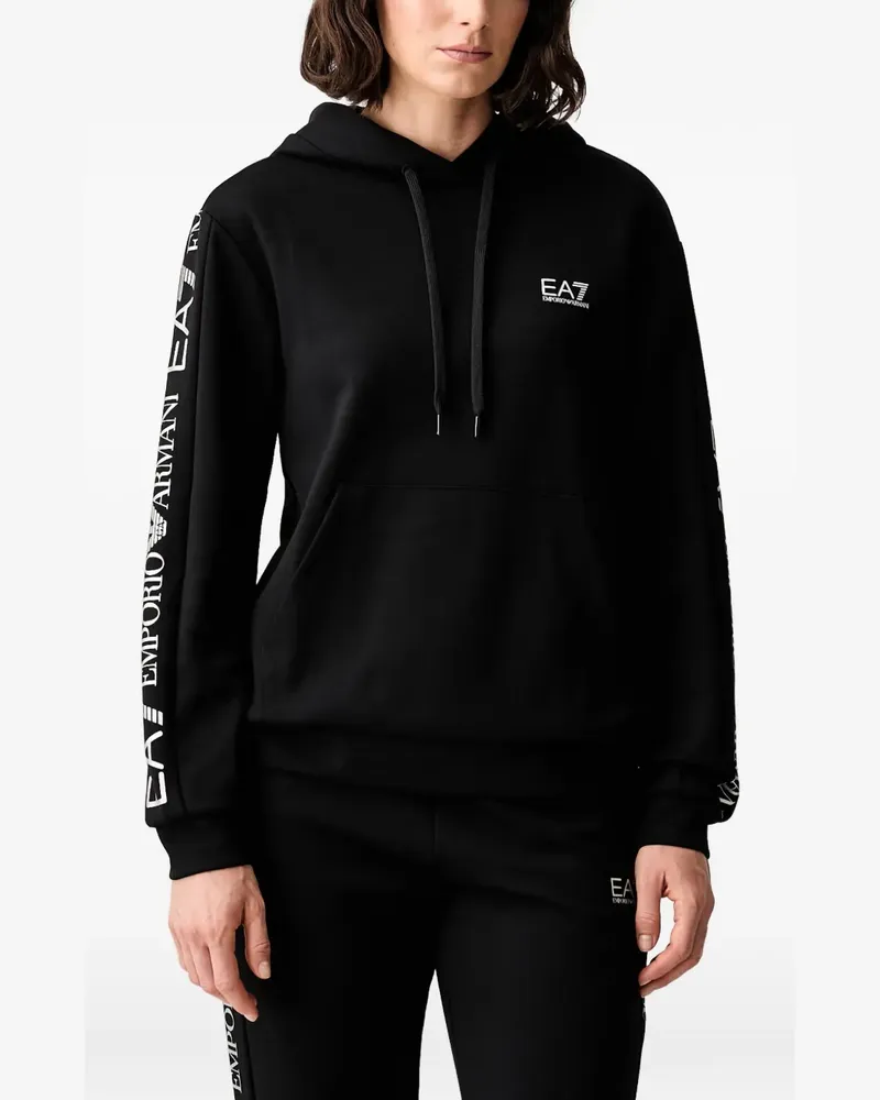 EA7 logo-tape tracksuit - Schwarz Schwarz