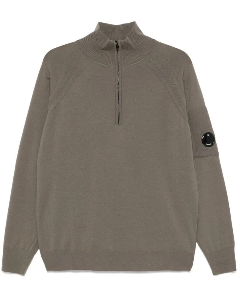 C.P. Company Pullover mit Linsen-Detail - Grün Grün