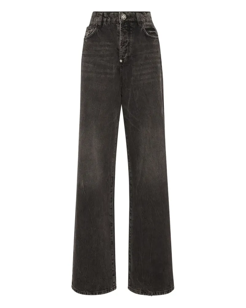 Philipp Plein Jeans mit Logo-Stickerei - Grau Grau