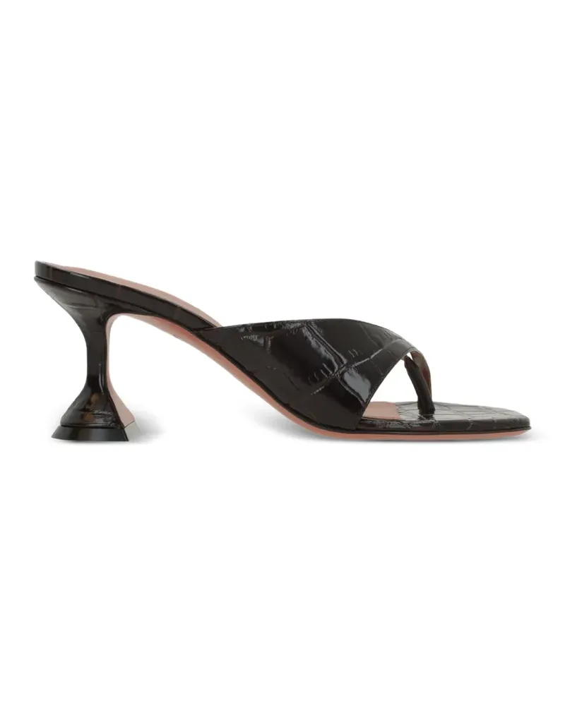 Amina Muaddi croc-effect Martini-heel sandals - Braun Braun