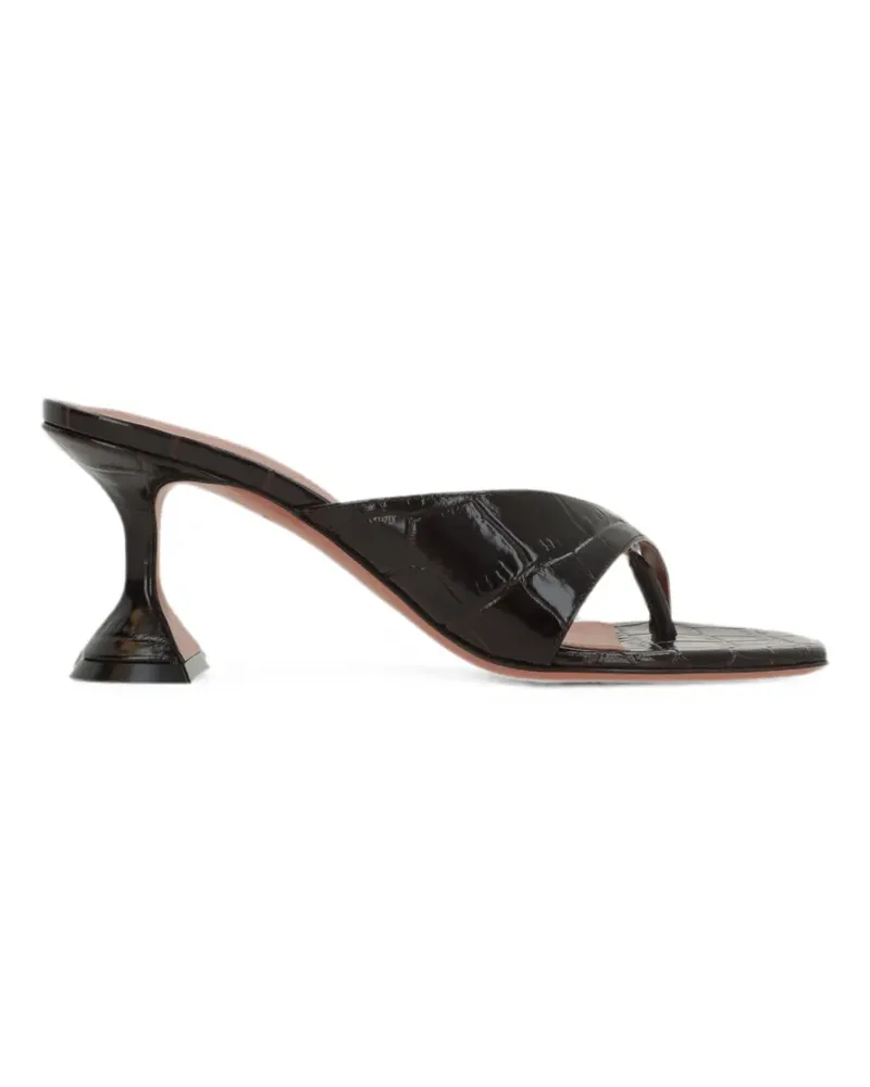 Amina Muaddi croc-effect Martini-heel sandals - Braun Braun