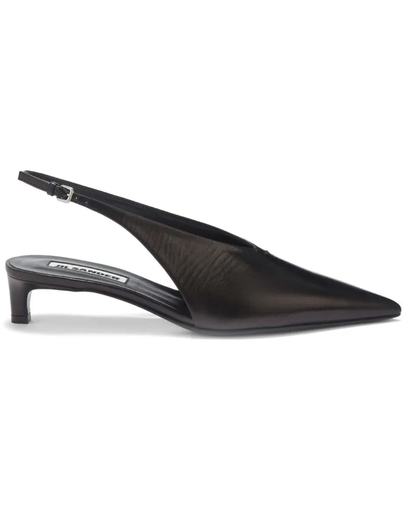 Jil Sander Pumps mit Slingback-Riemen - Schwarz Schwarz