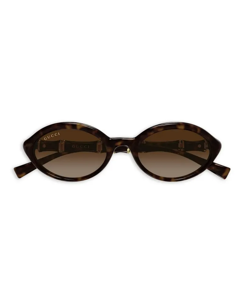 Gucci oval-frame sunglasses - Braun Braun