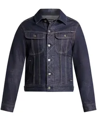 Tom Ford Jeansjacke mit Kontrastnähten Blau