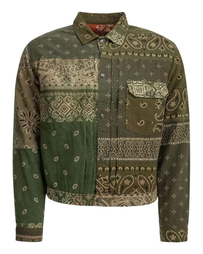 KAPITAL bandana-print reversible shirt jacket - Grün Grün