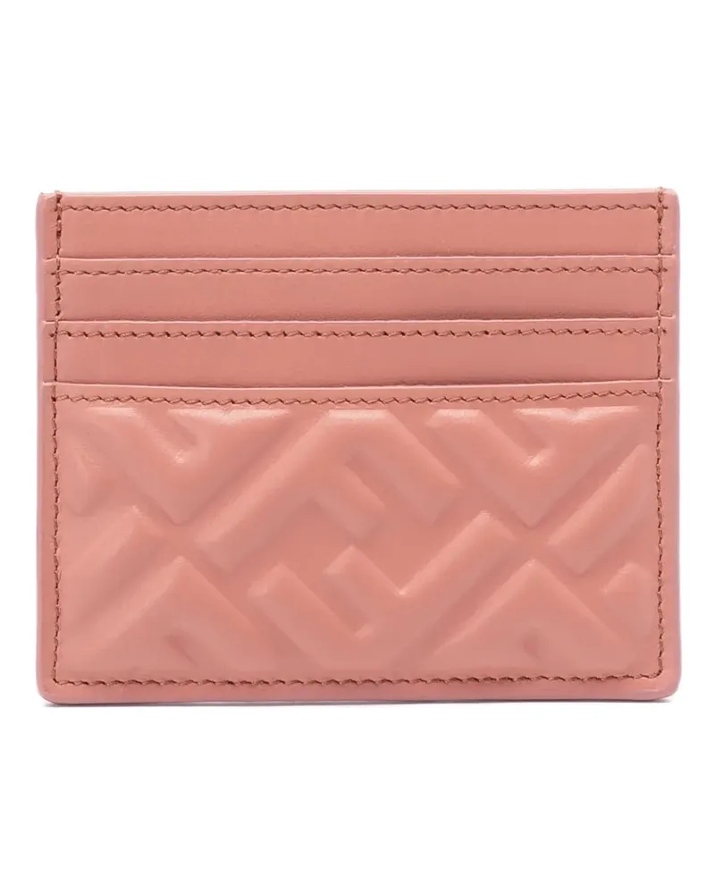 Fendi Kartenetui mit gestepptem Logo - Rosa Rosa