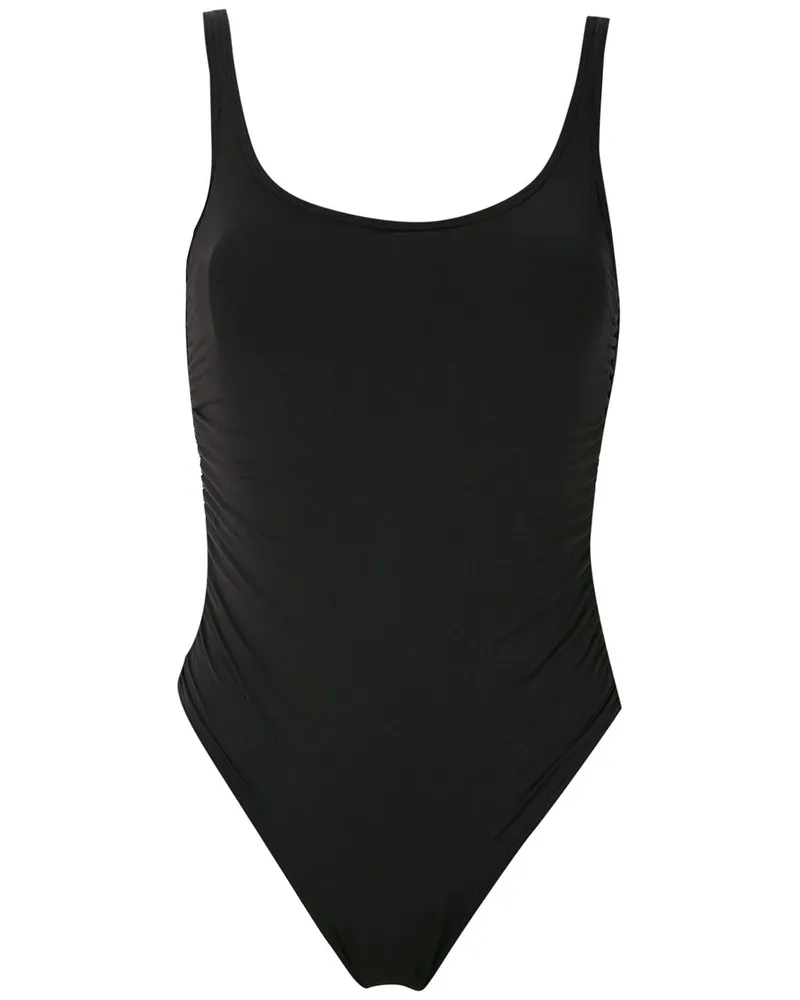 Amir Slama Badeanzug mit Cut-Out - Schwarz Schwarz