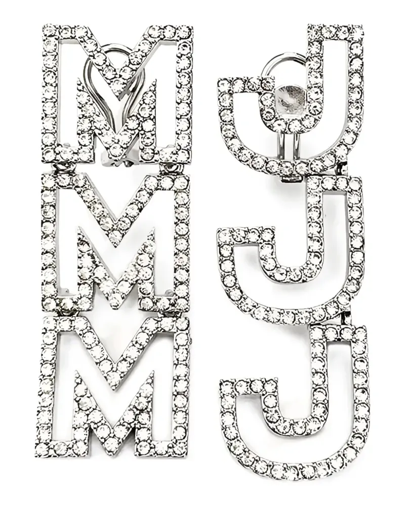 Marc Jacobs MJ Ohrringe mit Kristallen - Silber Silber