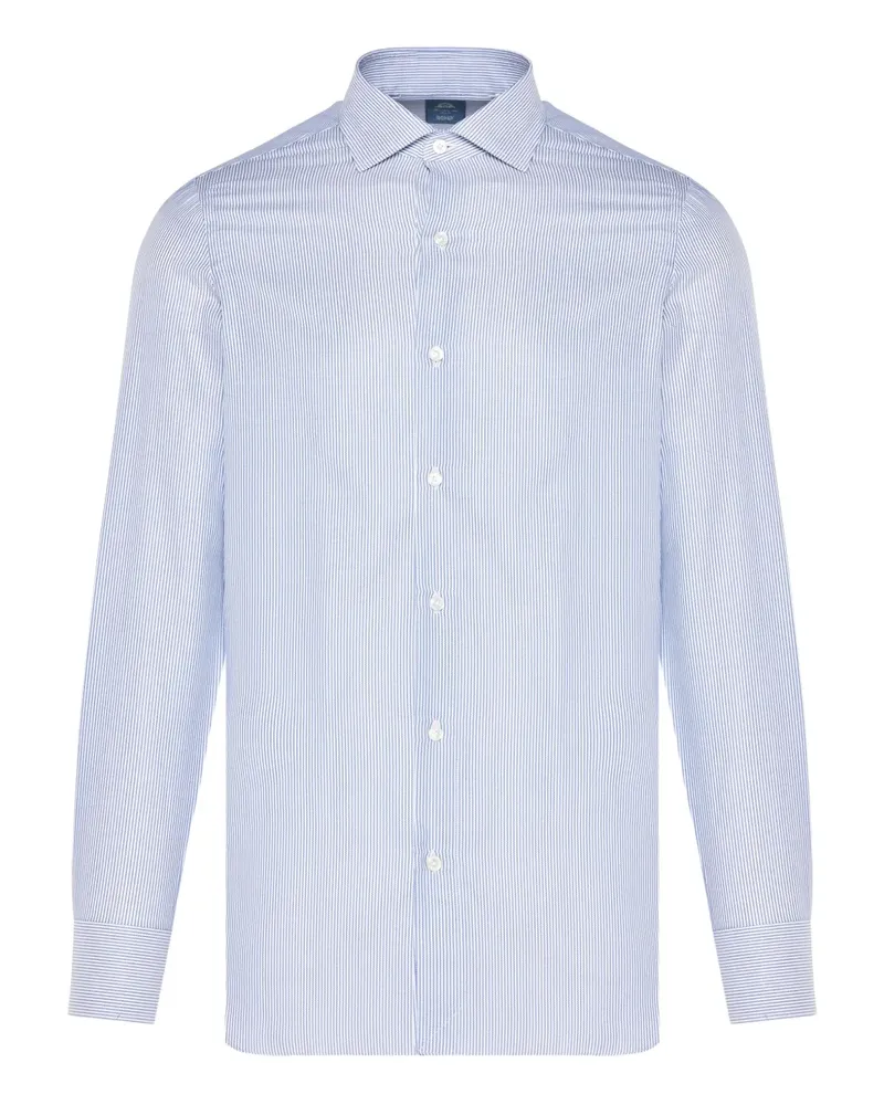 Finamore 1925 Gestreiftes Hemd - Blau Blau