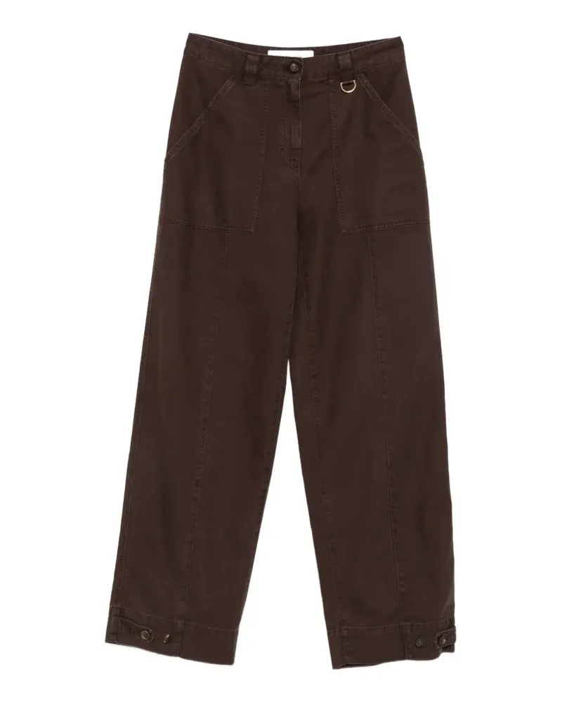 Golden Goose Wide-Leg-Hose mit Knopfmanschetten - Braun Braun