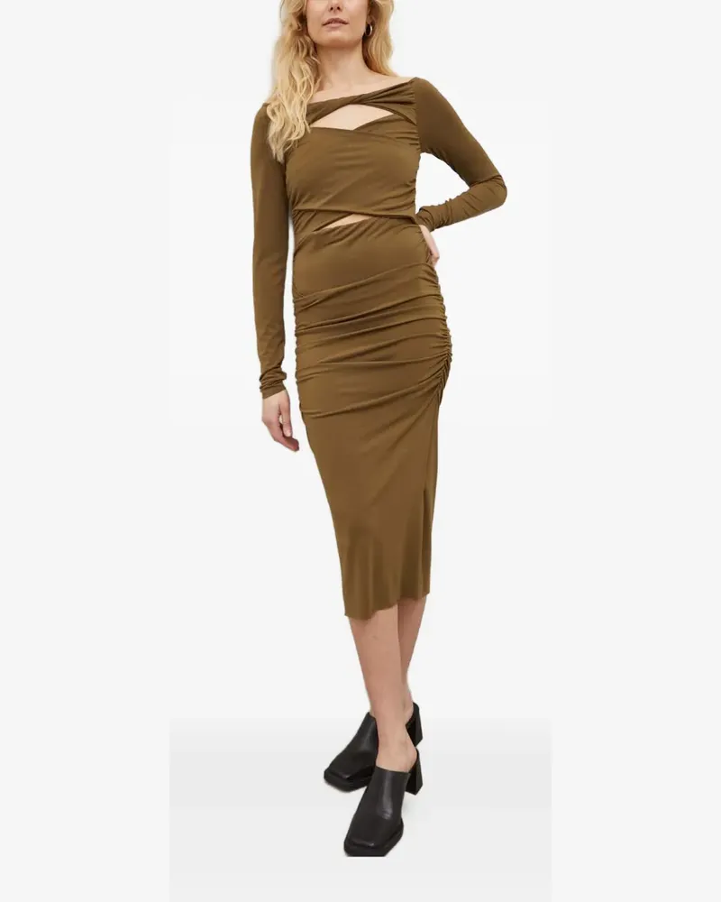Day Birger et Mikkelsen Midikleid mit Cut-Outs - Grün Grün