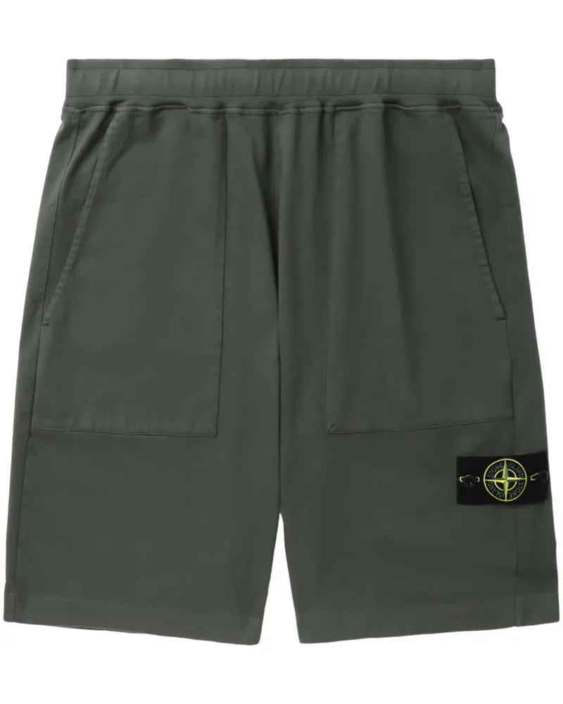 Stone Island Joggingshorts mit Kompass-Patch - Grün Grün