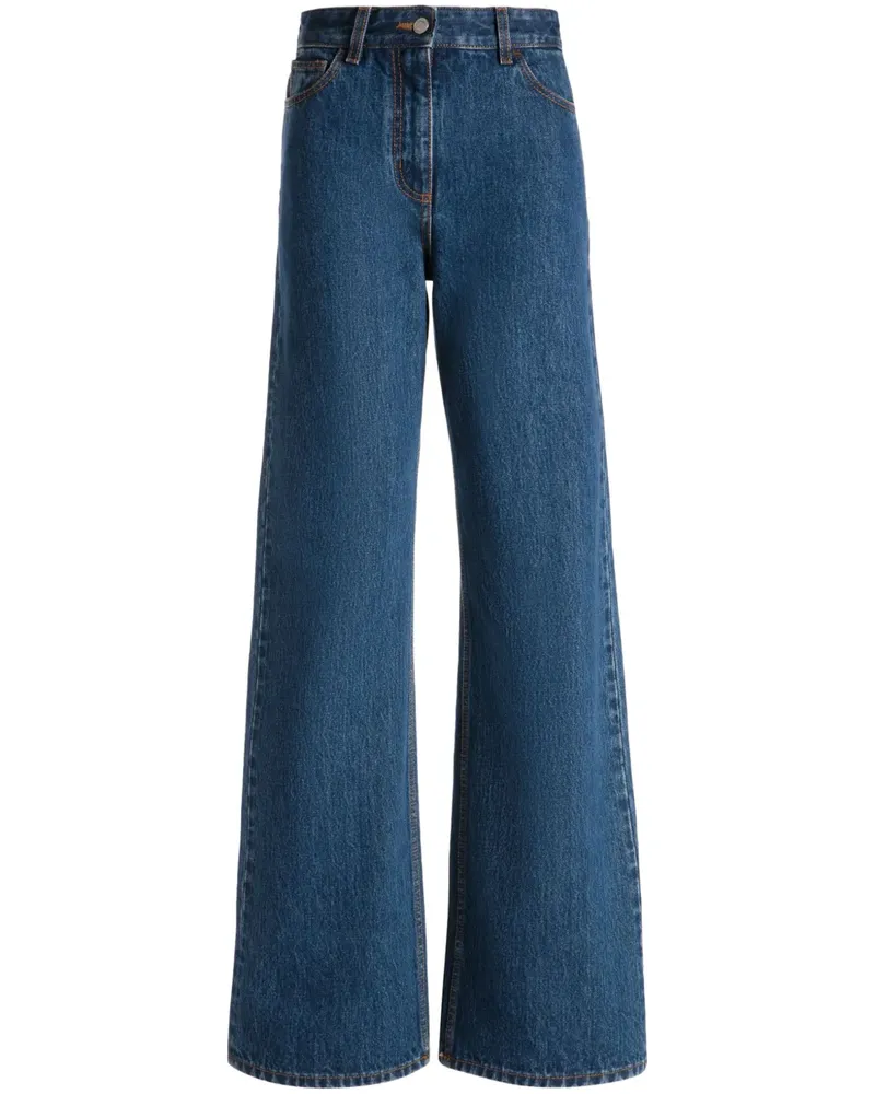 Bally Jeans mit weitem Bein - Blau Blau