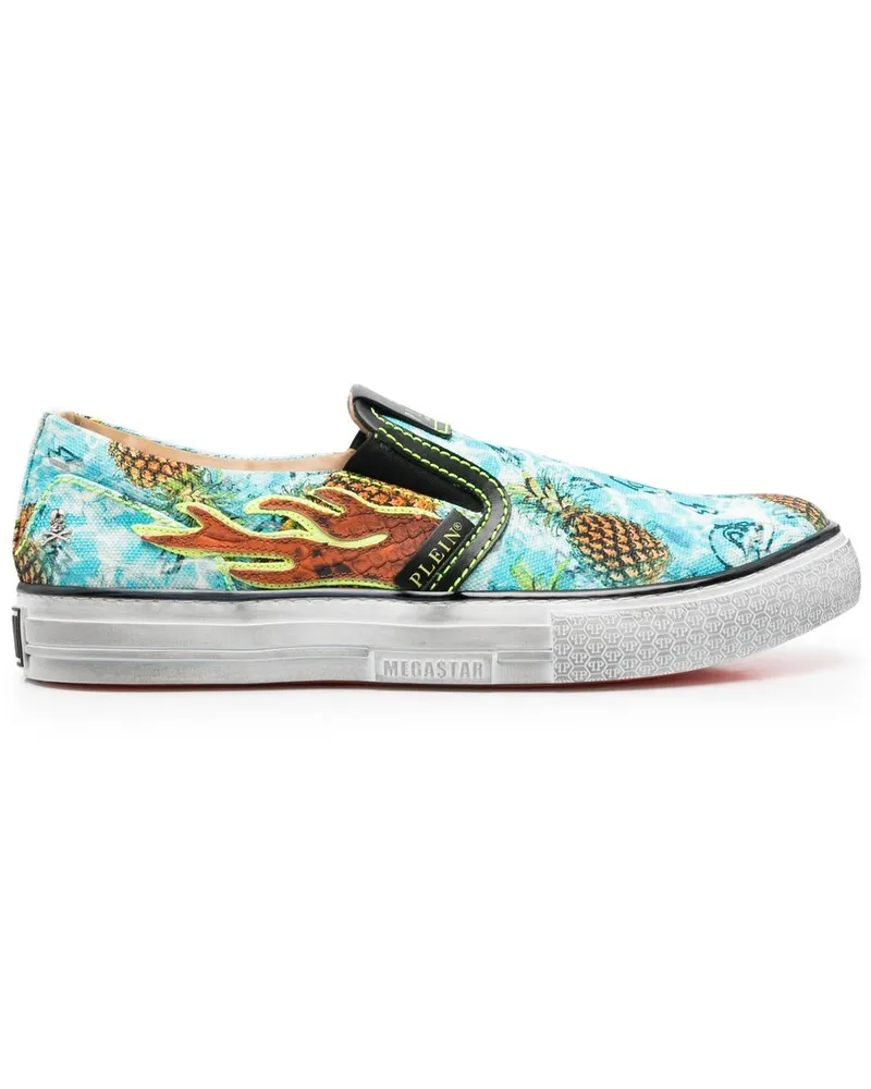 Philipp Plein Flame Slip-On-Sneakers - Blau Blau