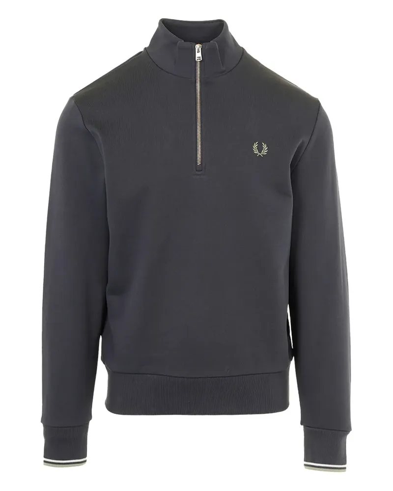 Fred Perry Sweatshirt mit Reißverschluss - Blau Blau
