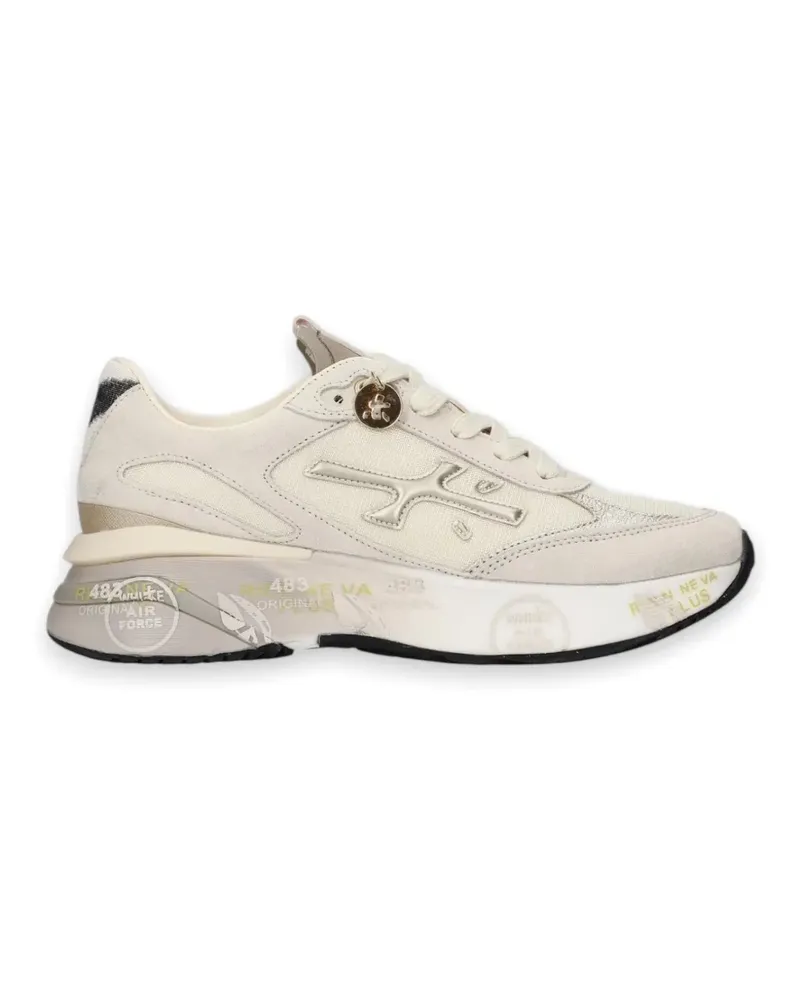 Premiata Moerund 8080 panelled logo-patch sneakers - Nude Nude