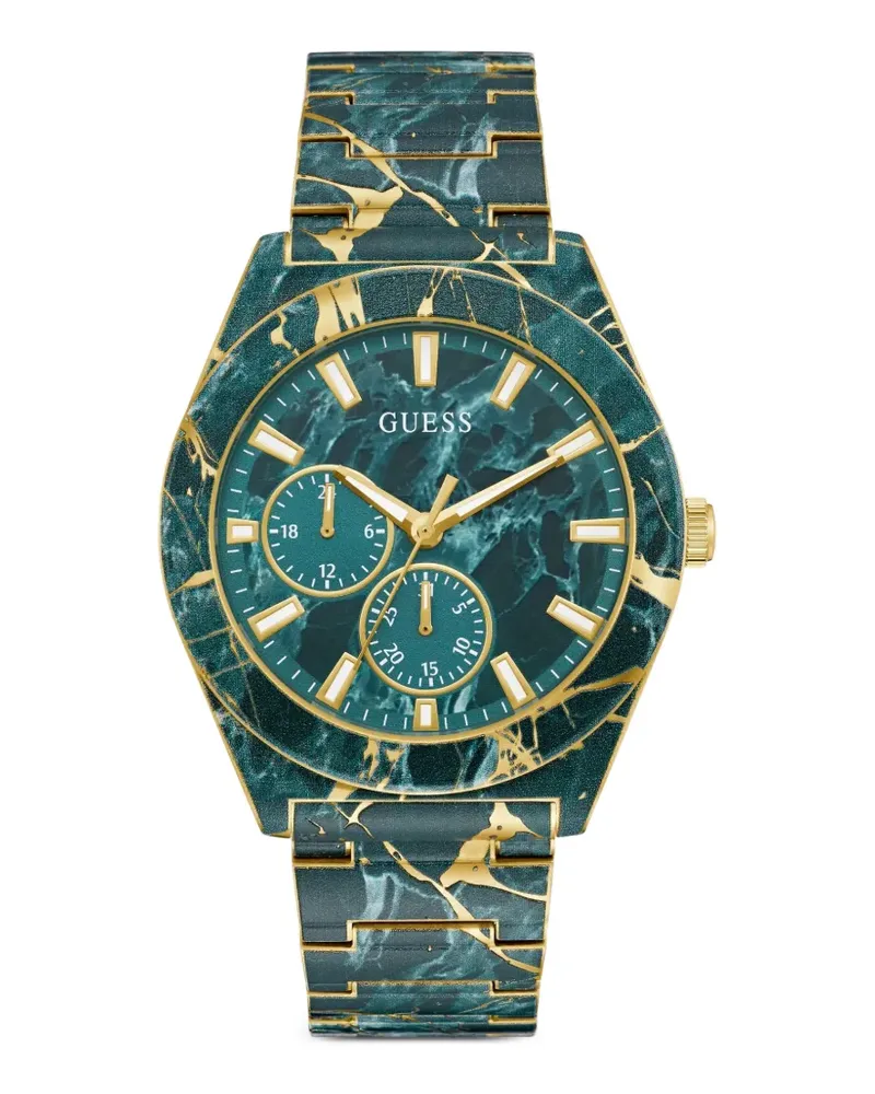 Guess Flash Armbanduhr mit Marmor-Effekt 44mm - Grün Grün